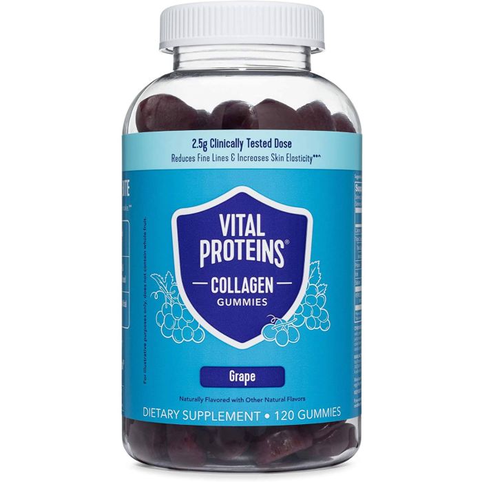Vital Proteins Collagen Gummies 120 Grape Flavored Supplement - supplemynts.com