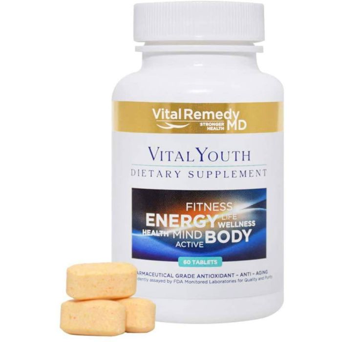 Vital Remedy Md Vital Youth Energy Booster Supplement 60 Tablets - supplemynts.com