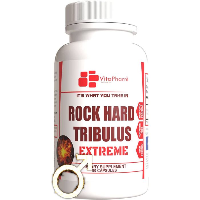 Vitapharm Rock Hard Tribulus Extreme Testosterone Booster 90 Caps - supplemynts.com