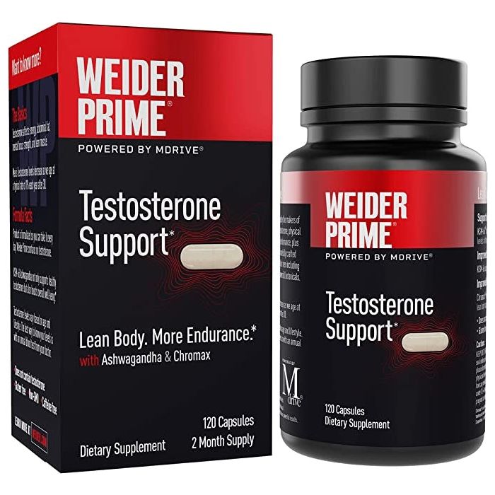 Weider Prime Testosterone Supplement for Men 120 Capsules - supplemynts.com