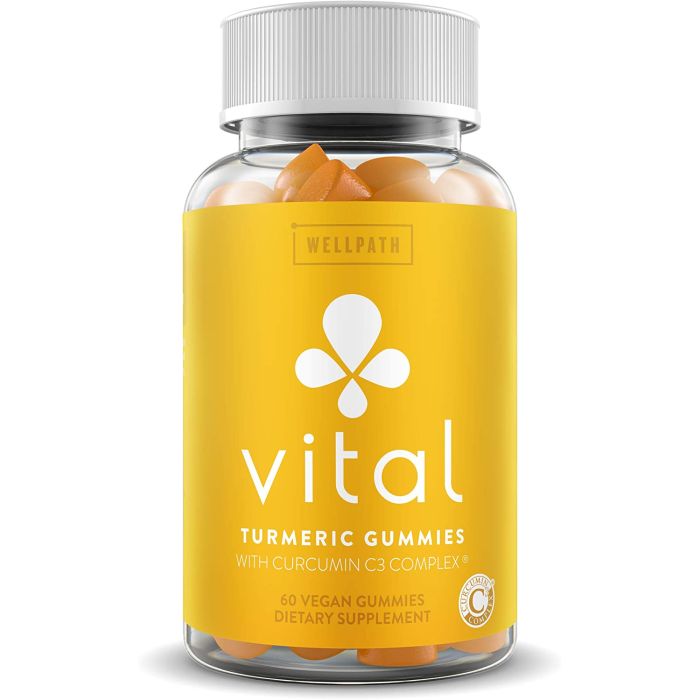 WellPath Vital Turmeric Curcumin C3 Complex 60 Vegan Gummies - supplemynts.com