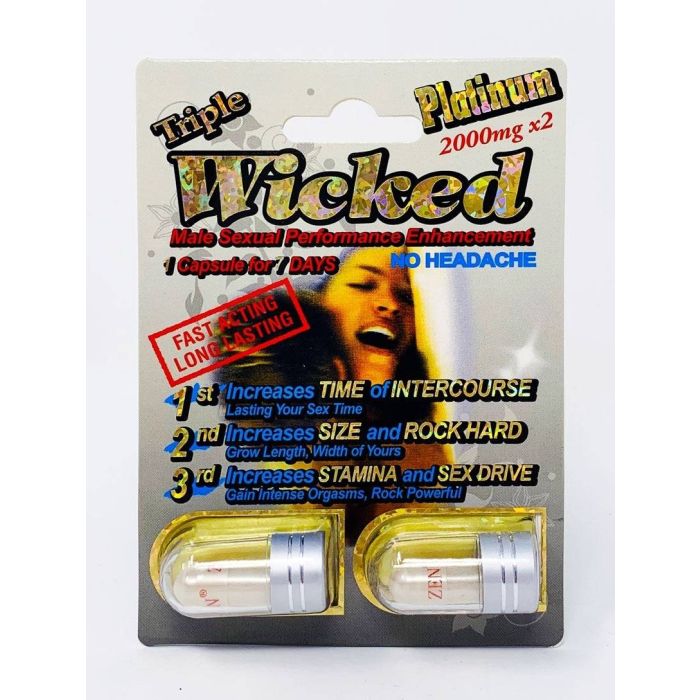 Wicked Double Platinum 2000mg Triple Maximum Enhancement Pill - supplemynts.com