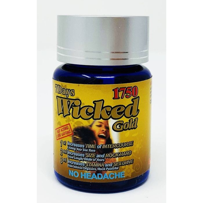 Wicked Gold 1750mg 3 Count Bottle Male Sexual Enhancement Pill - supplemynts.com
