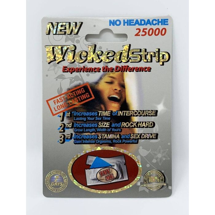 Wicked Strip 25000 Male Sexual Enhancement 3000mg No Pill - supplemynts.com