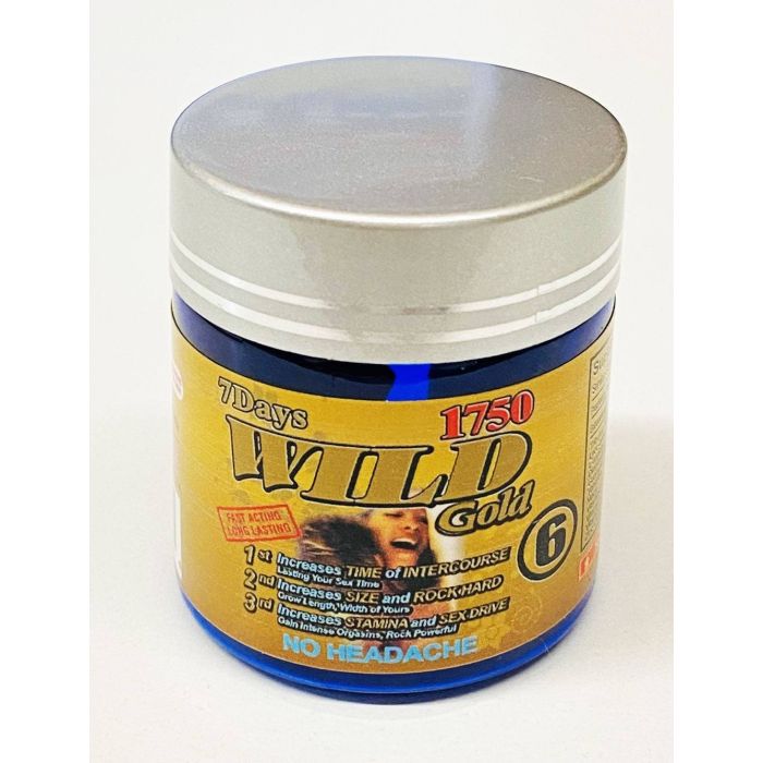 Wild Gold 1750mg 7 Days Male Sexual Enhancement 6 Count Pill Bottle - supplemynts.com