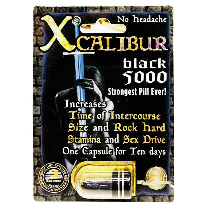 Xcalibur Black 5000 Male Sexual Performance Enhancement Pill - supplemynts.com