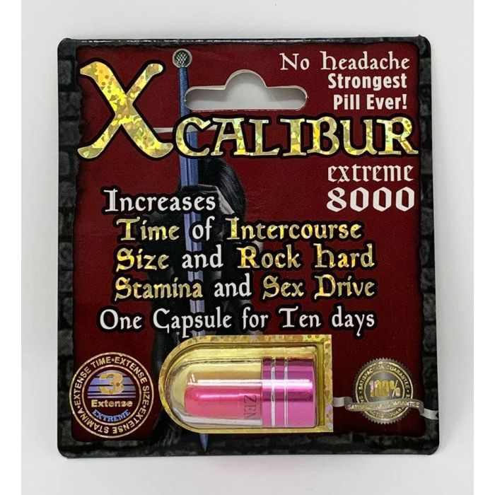 Xcalibur Extreme 8000 Male Sexual Performance Enhancement Pill - supplemynts.com