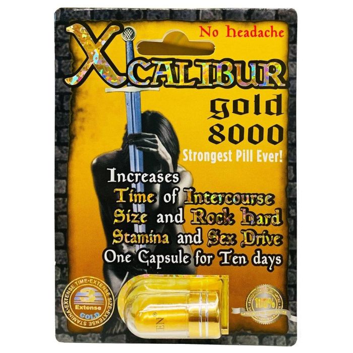 Xcalibur Gold 8000 Male Sexual Performance Enhancement Pill - supplemynts.com