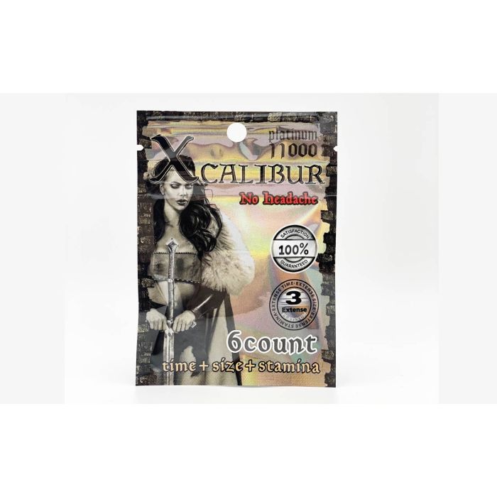 Xcalibur Platinum 11000 Male Enhancement 6 Count Packet - supplemynts.com