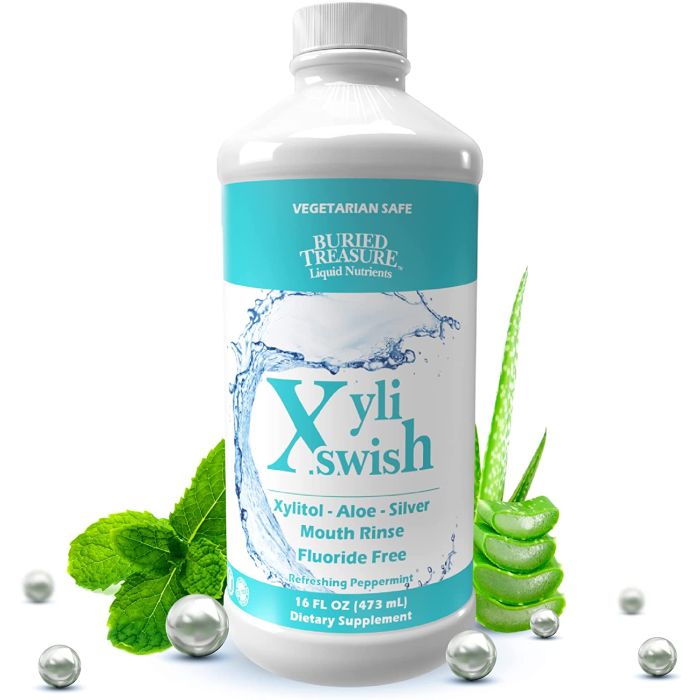 Xyli Swish All Natural Formula Nano Silver 16 oz Buried Treasure - supplemynts.com