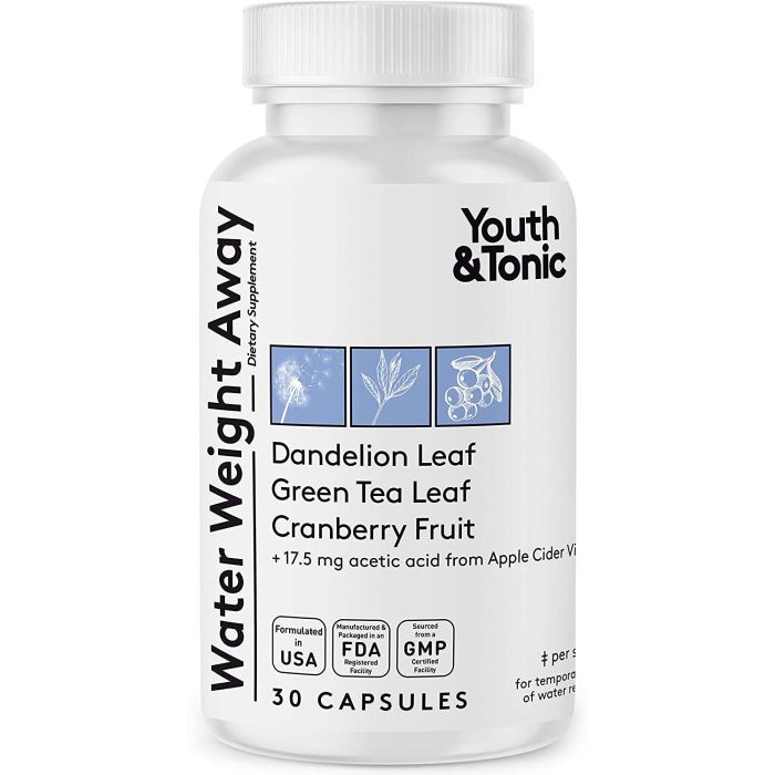 Youth & Tonic Water Weight Away Dandelion Green Tea Leaf Detox Cleanse - supplemynts.com