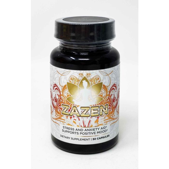 Zazen White Stress and Anxiety Aid Dietary Supplement 30 Pills Bottle - supplemynts.com