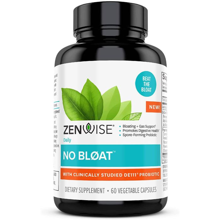 Zenwise Daily No Bloat Supplement 60 Veggie Caps Probiotic De111 - supplemynts.com