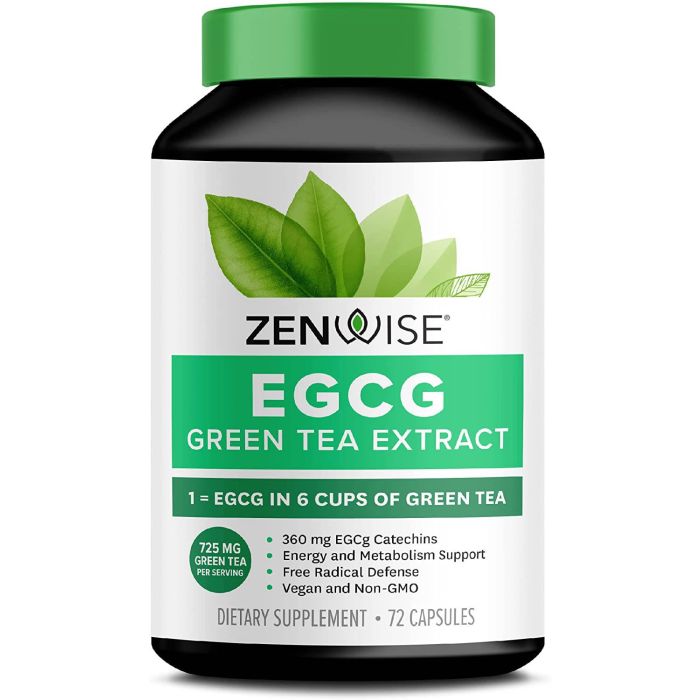 Zenwise Egcg Green Tea Extract Supplement 72 Vegan Non Gmo Caps - supplemynts.com