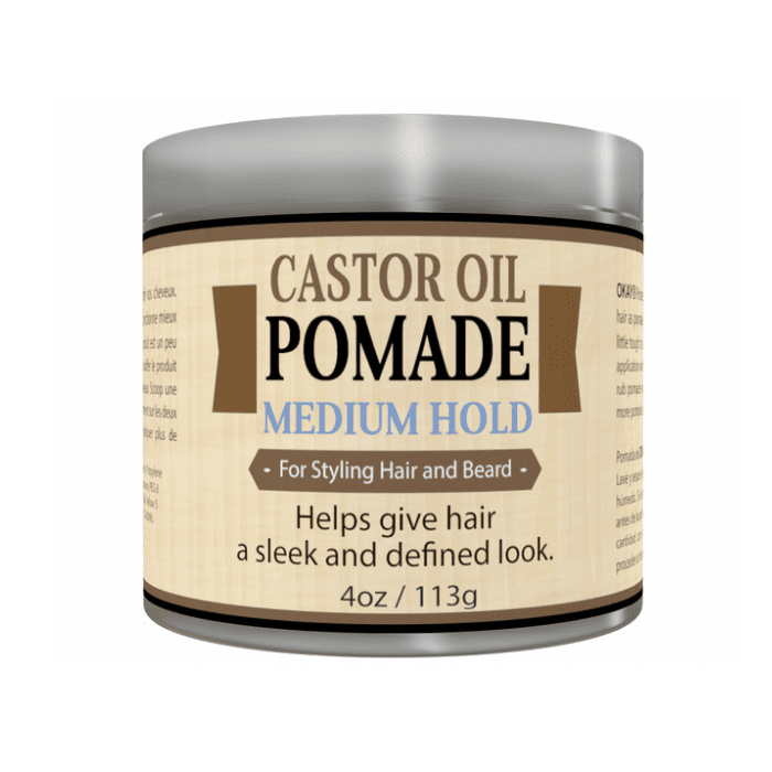 OKAY Men Castor Oil Beard and Hair Medium Hold Pomade 4.8oz / 113g - supplemynts.com