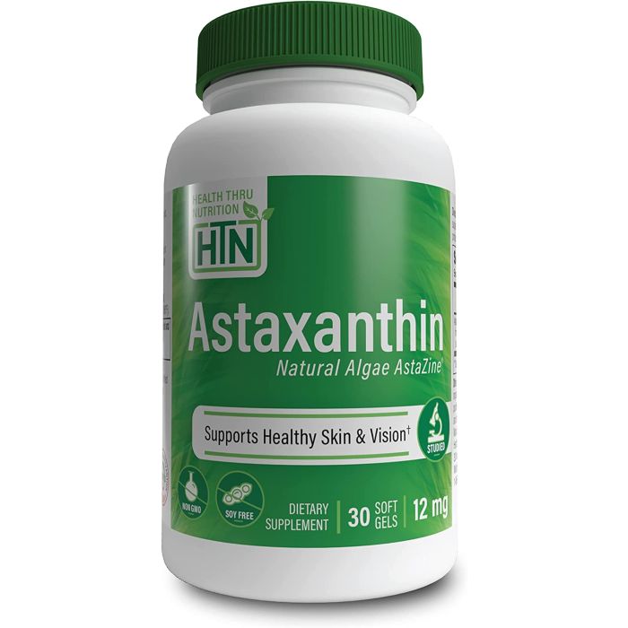 HTN Astaxanthin Natural Algae AstaZine 12mg 30 Softgels Vegan - supplemynts.com