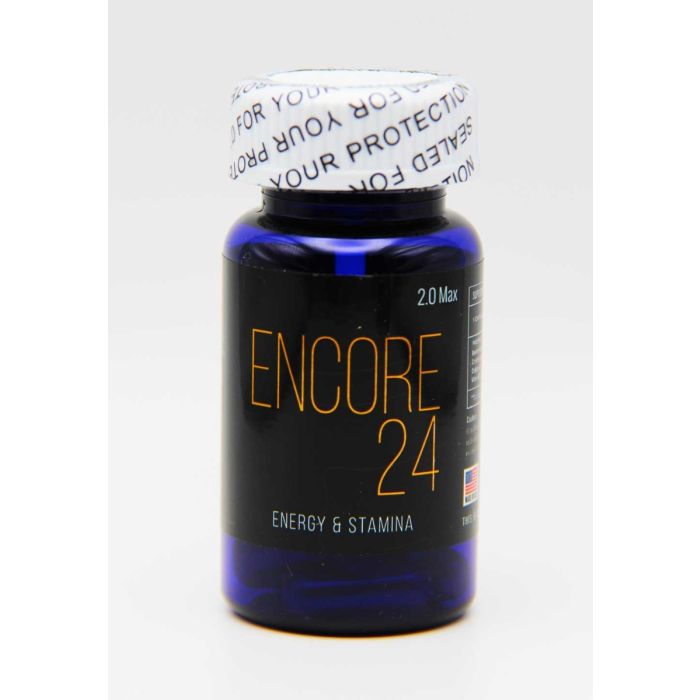 Encore 24 adult energy stamina and libido support capsules in blue bottle