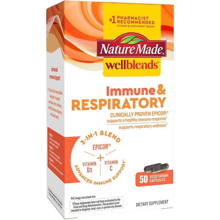 Nature Made Wellblends Immune & Respiratory Immune Support 50 Caps - supplemynts.com