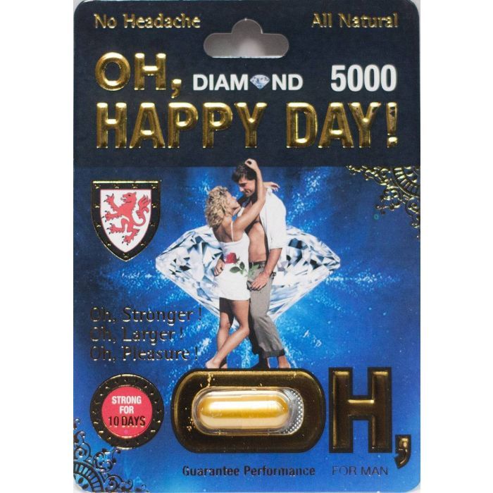 Oh Happy Day Diamond 5000 Pill Men Libido Enhancer 1 Capsule