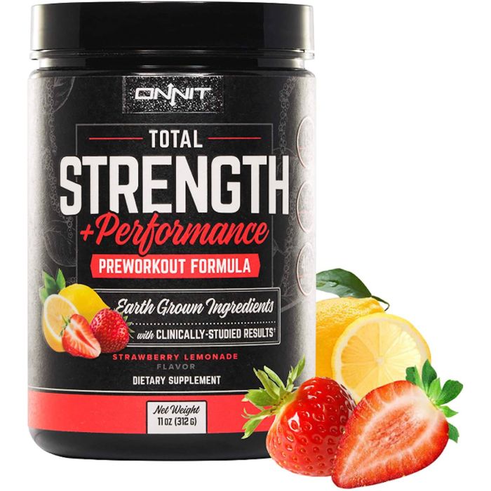 Onnit Total Strength Performance Strawberry Lemonade Powder 11oz - supplemynts.com