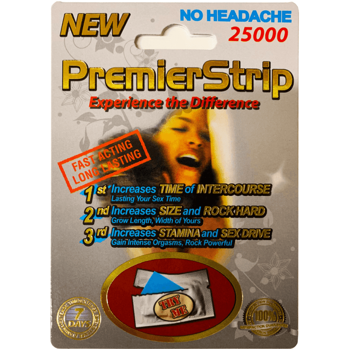 Premier Strip 25000 Male Sexual Enhancement 3000mg - supplemynts.com