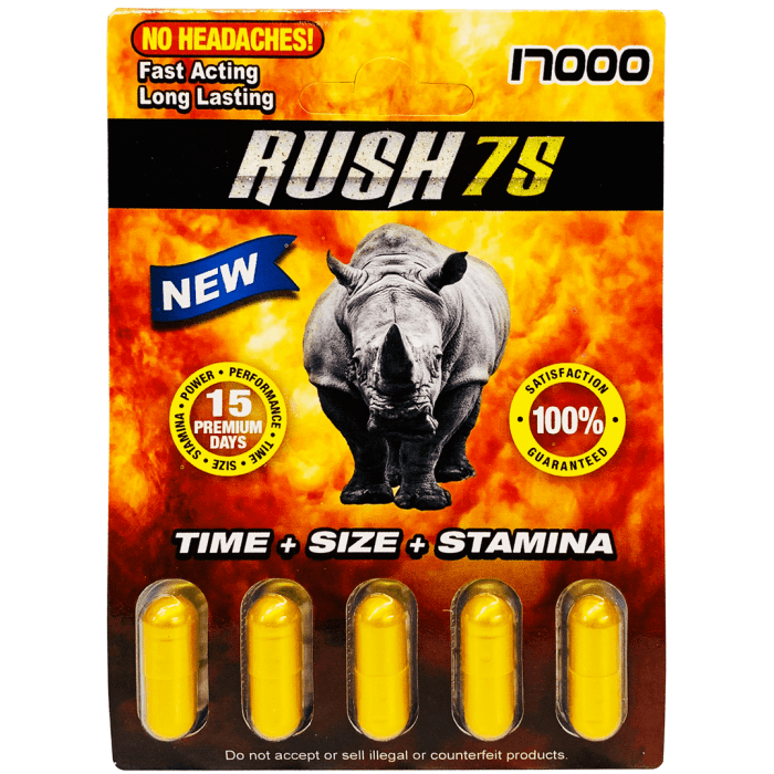 Rush 75 Gold 5 Pills Pack 17000 Male Enhancement Pill - supplemynts.com