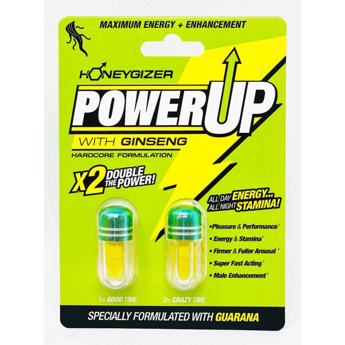Power Up Honeygizer Ginseng Male Enhancement Double Green Pills - supplemynts.com