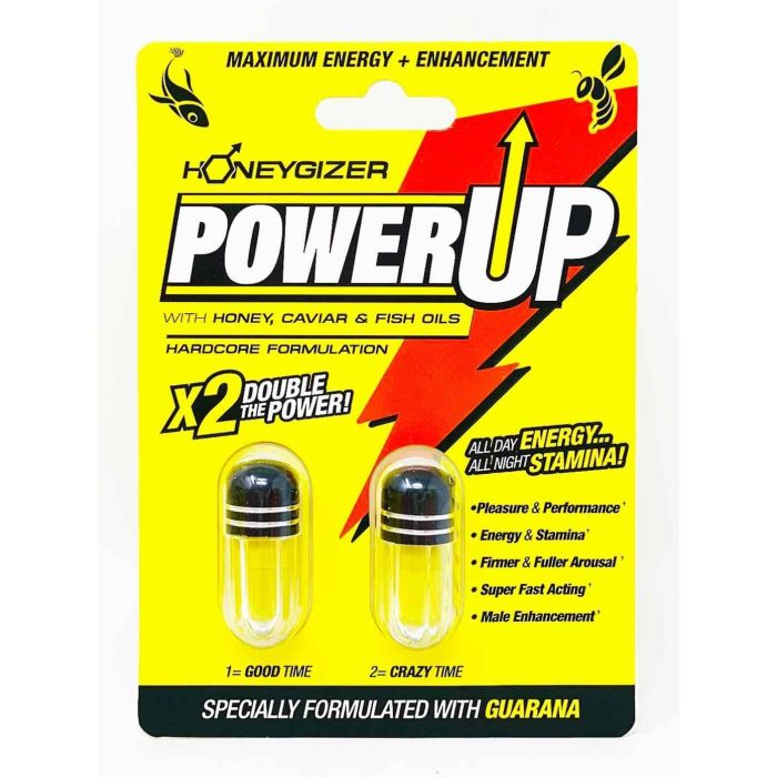Power Up Honeygizer Honey Caviar Fish Oil Male Enhancement 2 Pills - supplemynts.com