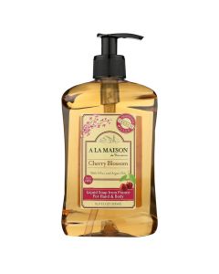 A La Maison Cherry Blossom Liquid Hand Soap 16.9 Oz Bottle