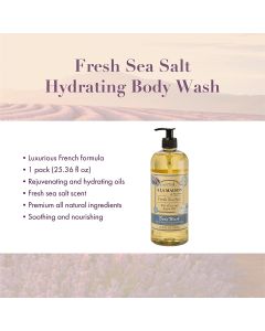 A La Maison Fresh Sea Salt Hydrating Body Wash 25.36 Oz Shower Gel