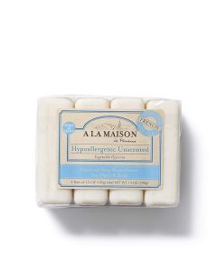A La Maison Hypoallergenic Unscented Moisturizing Bar Soap 4 Ct 3.5 Oz