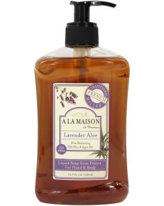 A La Maison Lavender Aloe Liquid Hand Soap 16.9 Oz Bottle