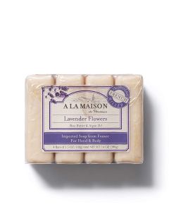 A La Maison Lavender Flower Moisturizing Hand Bar Soap 4 Ct 3.5 Oz