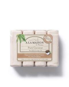 A La Maison Pure Coconut Moisturizing Bar Soap 4 Ct 3.5 Oz