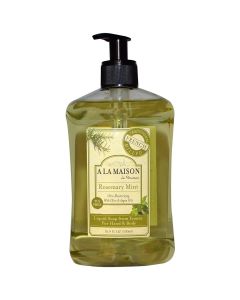 A La Maison Rosemary Mint Liquid Hand Soap 16.9 Oz Bottle
