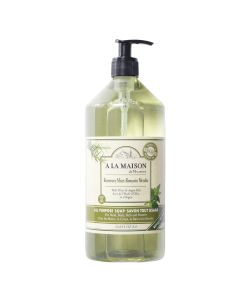 A La Maison Rosemary Mint Liquid Hand Soap Refill 33.8 Oz Bottle
