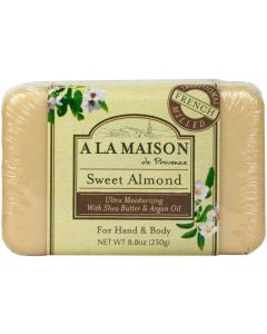 A La Maison Sweet Almond Moisturizing Hand Body Bar Soap 8.8 Oz