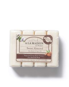 A La Maison Sweet Almond Natural Moisturizing Bar Soap 4 Ct 3.5 Oz