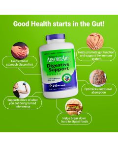 AbsorbAid Digestive Support Enzymes VCpas Vegan Non GMO - supplemynts.com
