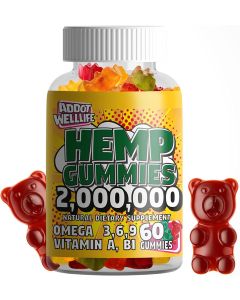 Addot Welllife Hemp Vitamin 60 Vegan Gummies Promotes Relaxation - supplemynts.com