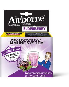 Airborne Elderberry 20 Effervescent Tablets Immune Support - supplemynts.com