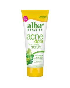 Alba Botanica Acnedote Maximum Strength Face Body Scrub 8 Oz
