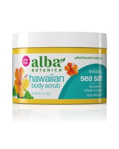 Alba Botanica Hawaiian Body Scrub Revitalizing Sea Salt 14.5 Oz