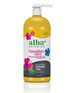 Alba Botanica Hawaiian Detox Renewing Lotion Volcanic Clay 32 Oz