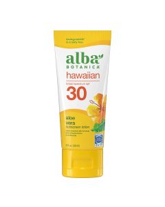 Alba Botanica Hawaiian Sunscreen Lotion SPF 30 Aloe Vera 4 Oz