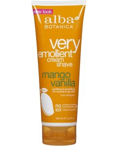 Alba Botanica Very Emollient Moisturizing Cream Shave 8 Oz