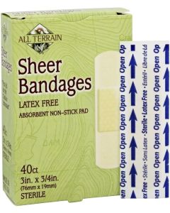 All Terrain Latex Free Non Stick Pad Sheer Bandages 3/4" x 3" 40 PC
