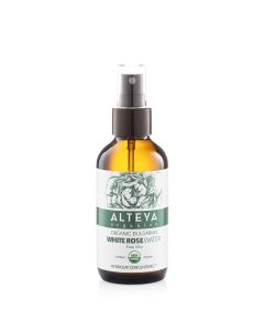 Alteya Organics Bulgarian White Rose Water 4 Oz Glass Spray Bottle