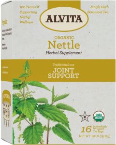 Alvita Organic Nettle Tea Herbal Joint Support 16 Bags - supplemynts.com