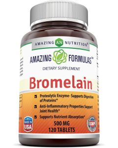 Amazing Formulas Bromelain 500mg 120 Tablets Digestion Support